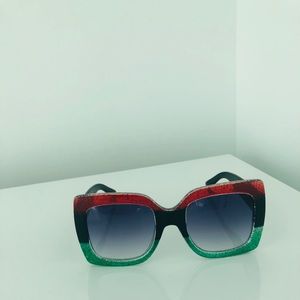 Oversized Square Sunglasses Multi Tinted Frame